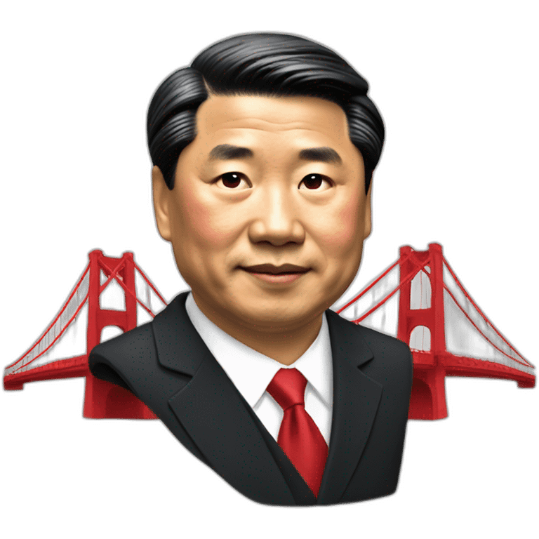 President Xi with Golden States Bridge emoji