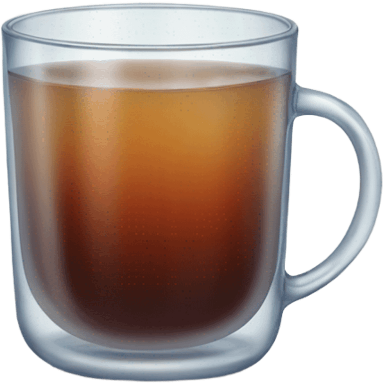 Cup of tea in a glass mug emoji