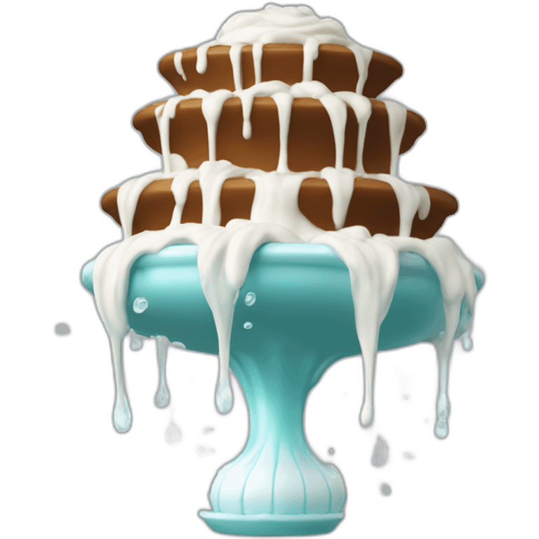 Fountain spurting whipcream emoji