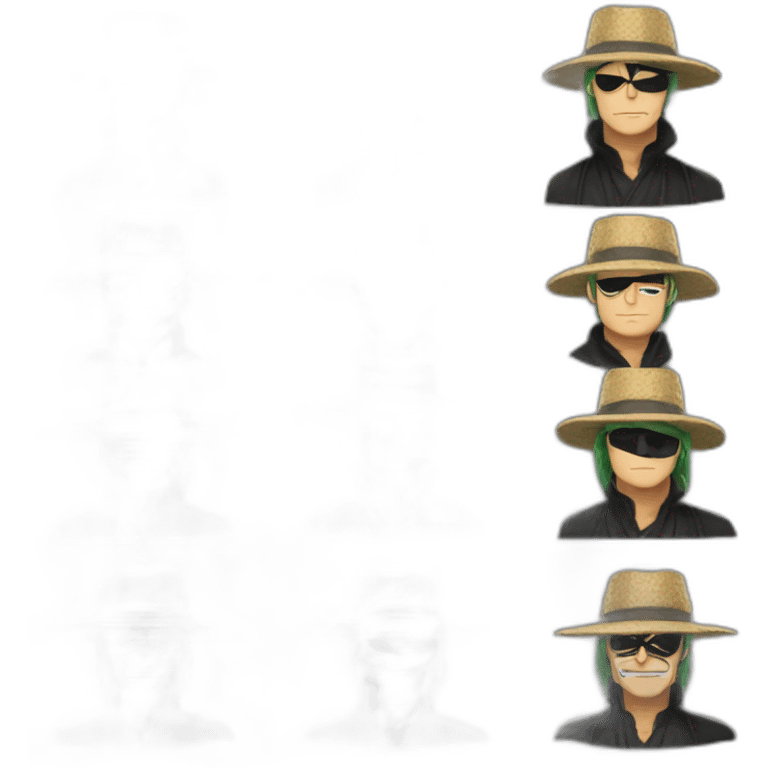 roronoa zorro dans one piece emoji