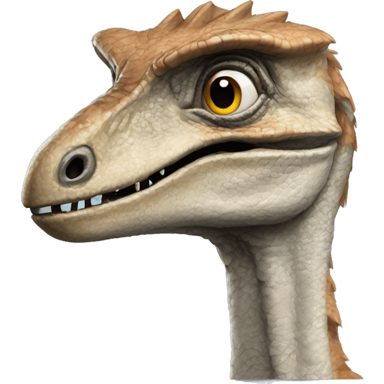 Velociraptor whit artificial intelligence  emoji