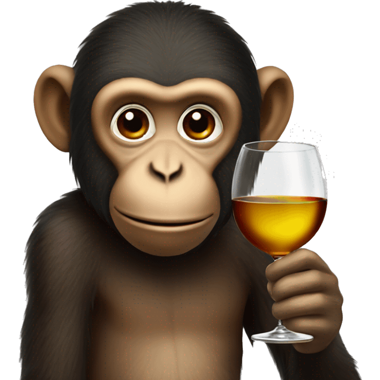 Monkey drinking wine emoji