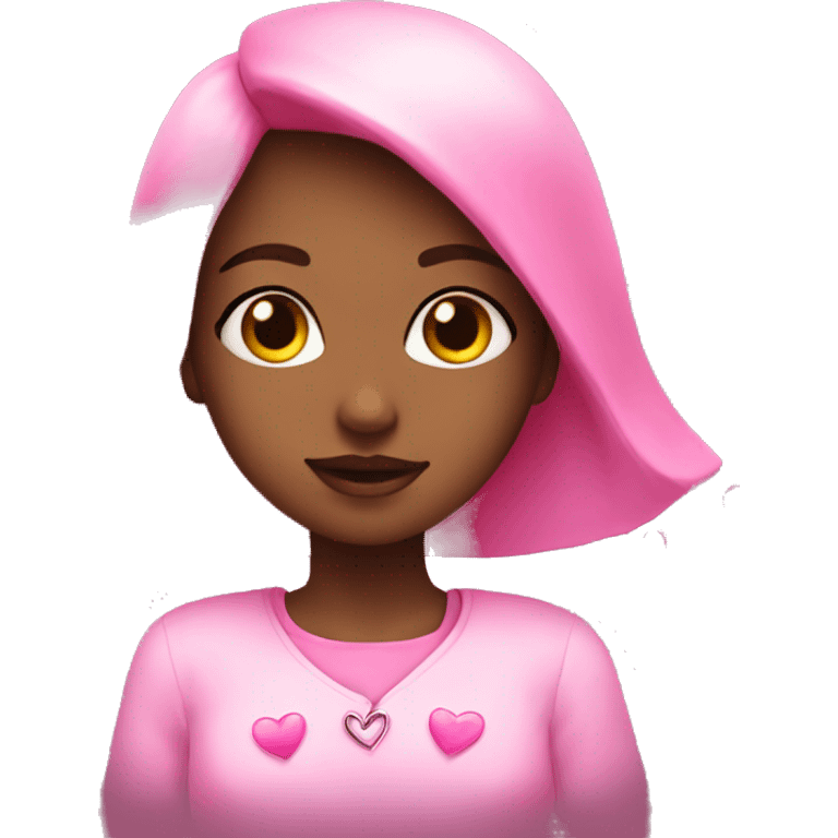 Girl wicth hearts pink emoji