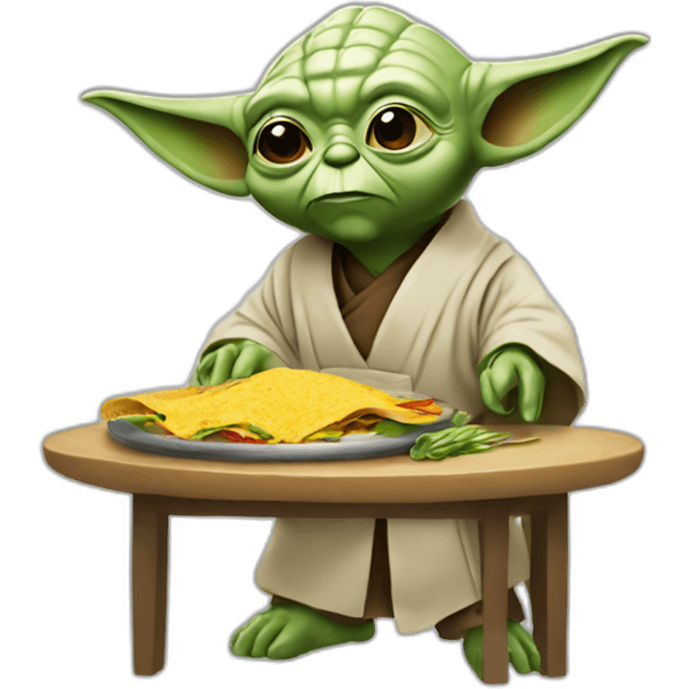 Yoda cooking tacos emoji