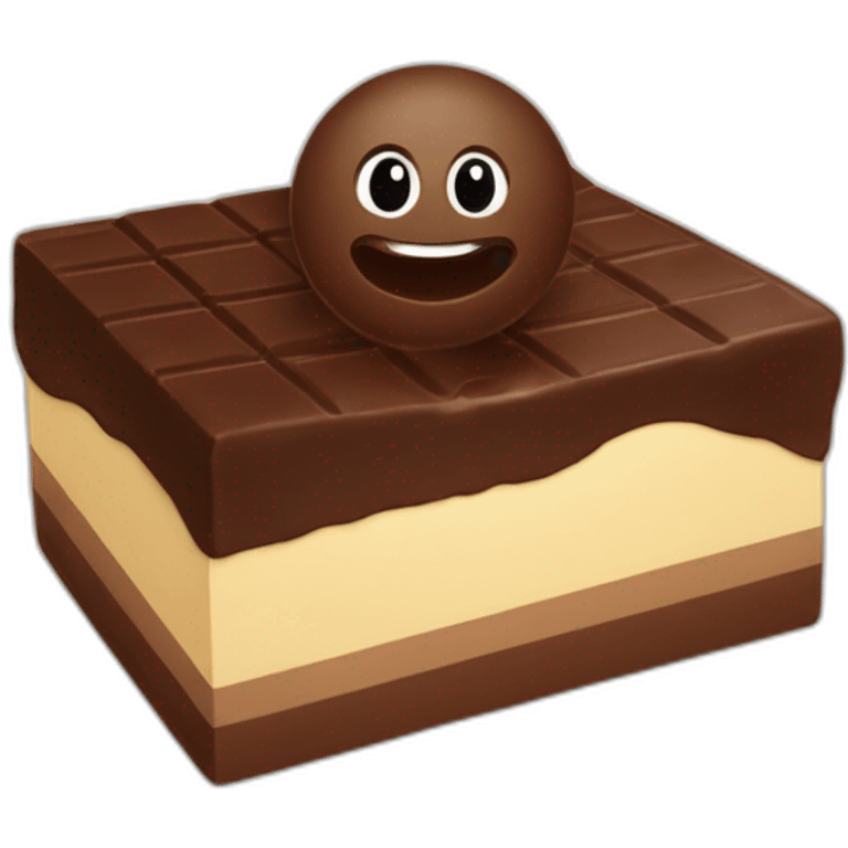 malvavisco con cubierta de chocolate emoji