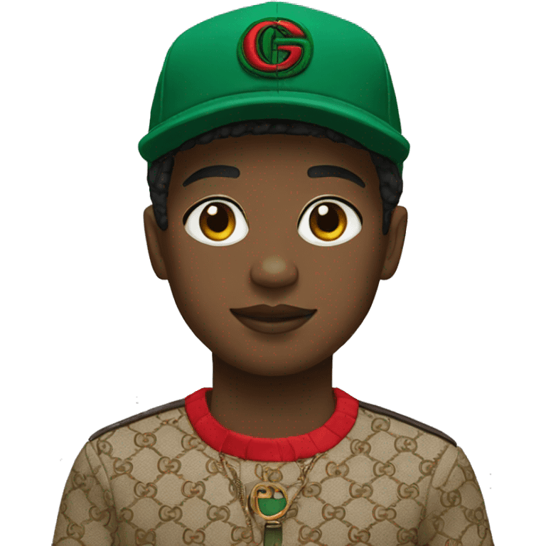 Boy with Gucci cap  emoji