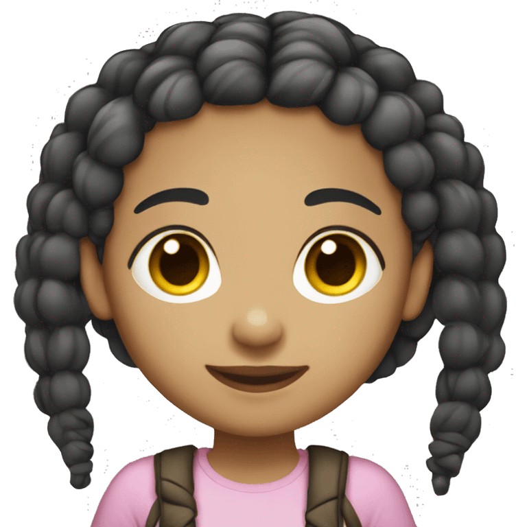 Light skin girl with braids emoji