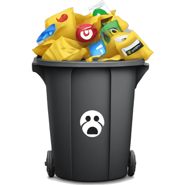 jQuery javascript library logo in trash emoji