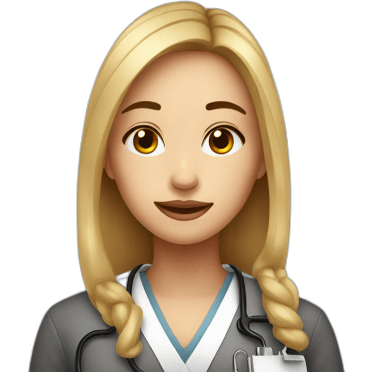 Medical female student with a small mole on the Left side of her mouth  emoji