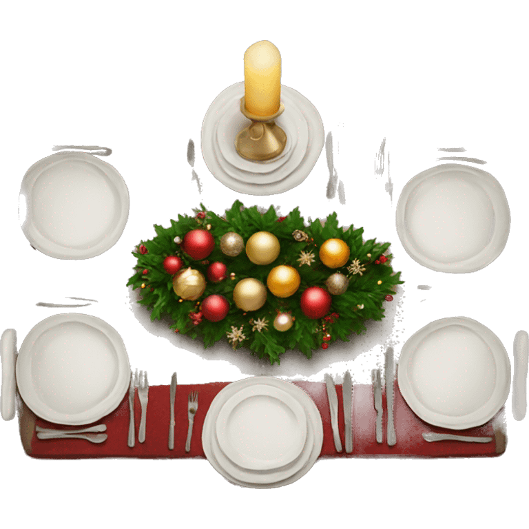 Christmas table emoji