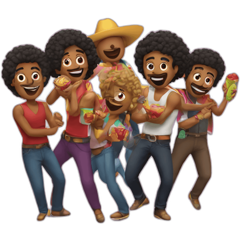 Amigos en una fiesta emoji