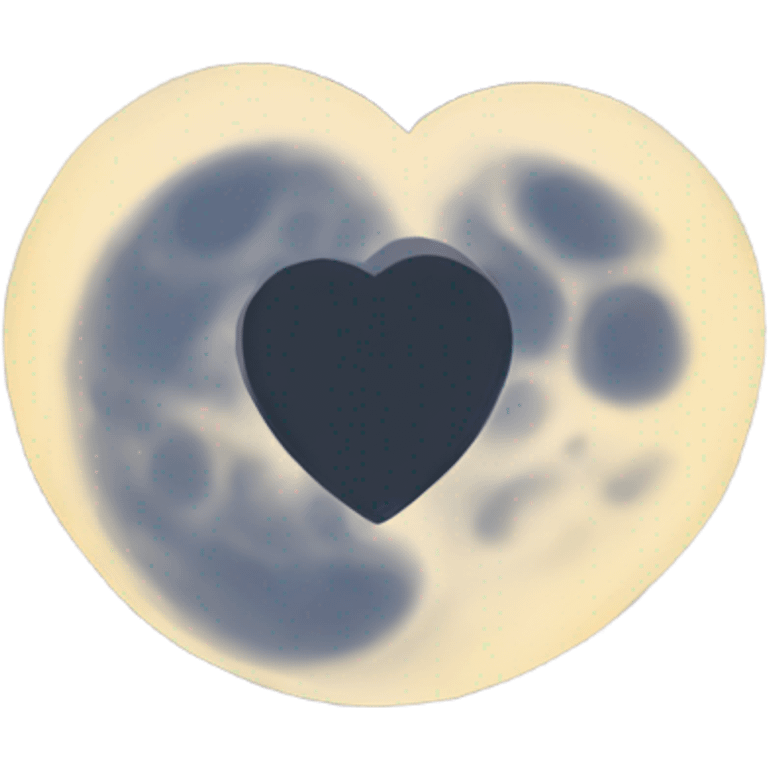 Heart shaped moon emoji