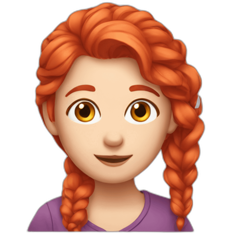 Cute red-head emoji