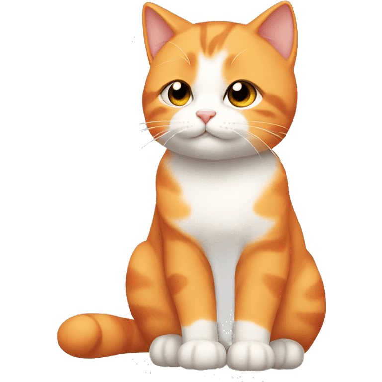 Orange cute male cat mei cun  emoji