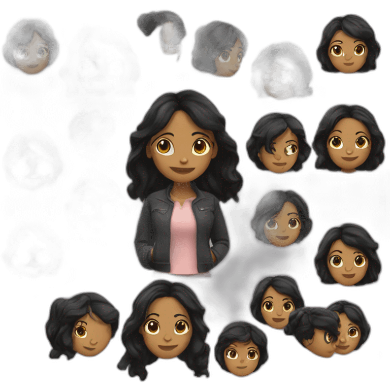 woaman with black hair emoji