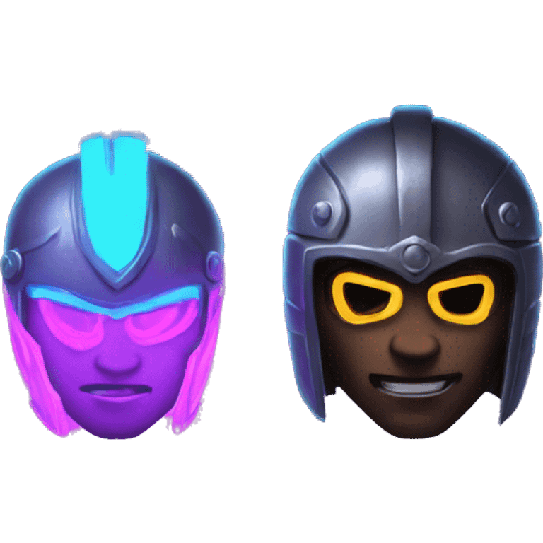 raider vs raider glowing neon emoji