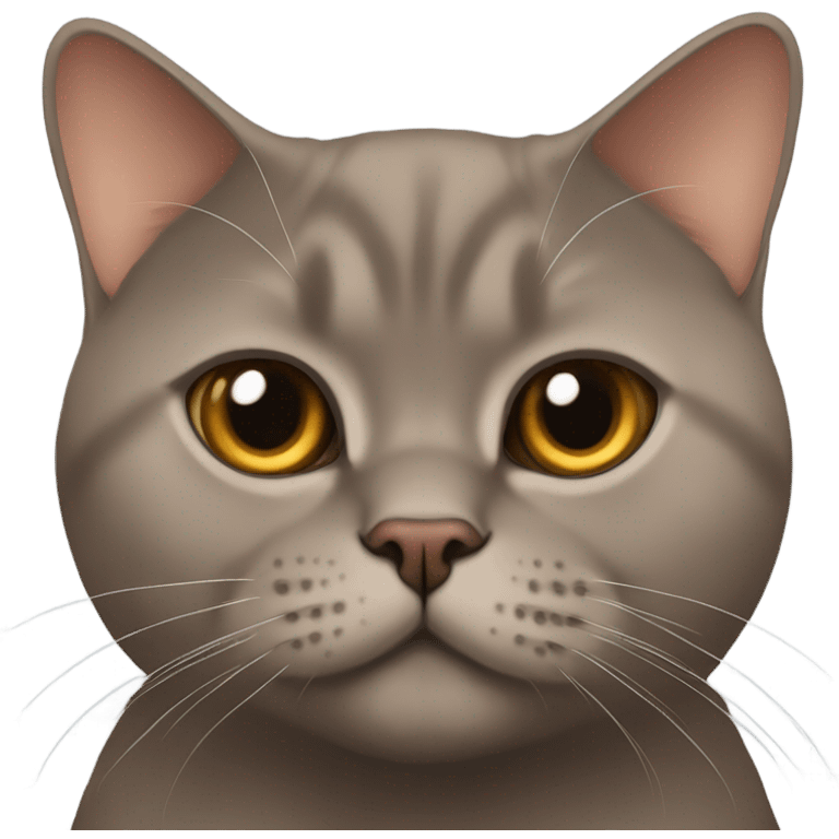 A brown british shorthair cat emoji