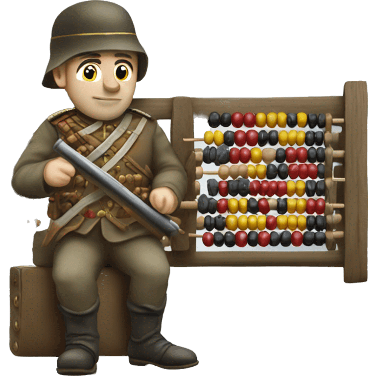 Crimean War soldier keeping abacus emoji