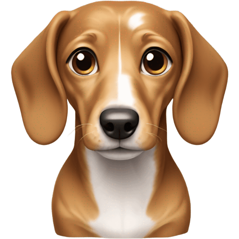 Dachshund light brown and white emoji