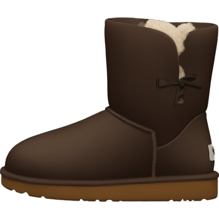 dark brown ugg low boot emoji