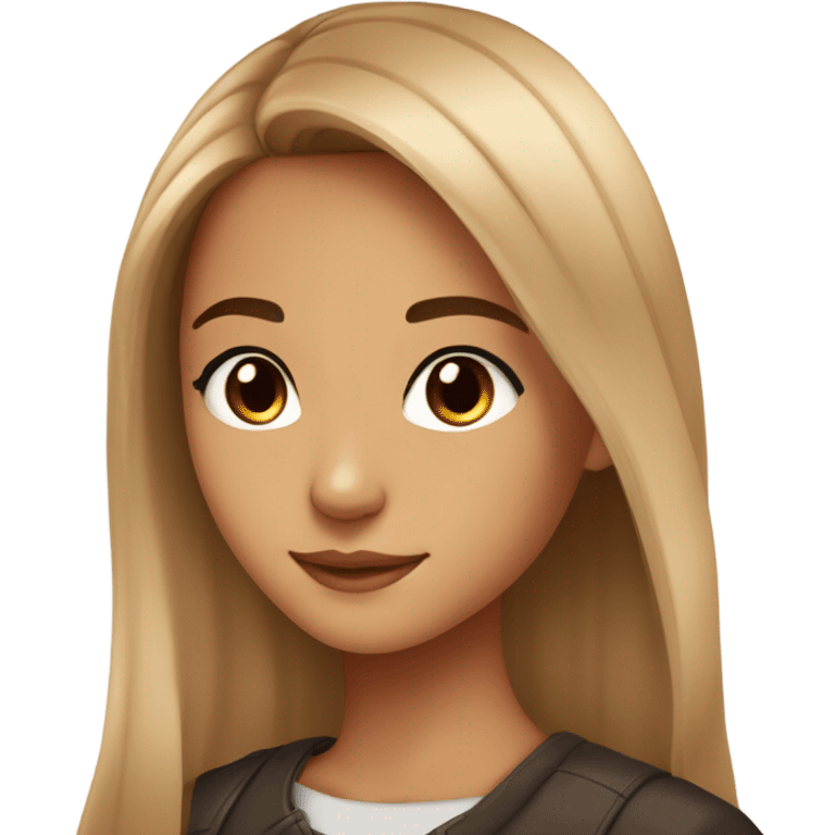 a teenager, caramel skin color, cocacola hair colour, brown eyes, asian, long lashes emoji