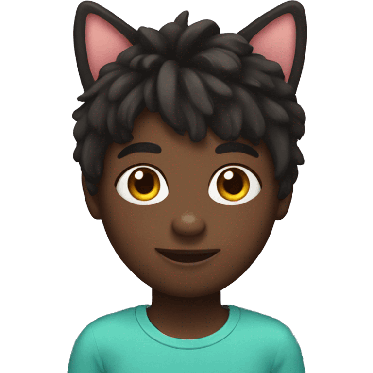 Black Autism Creature with cat ears emoji