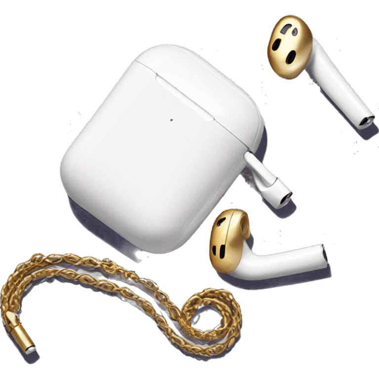 Gold Chanel AirPods emoji