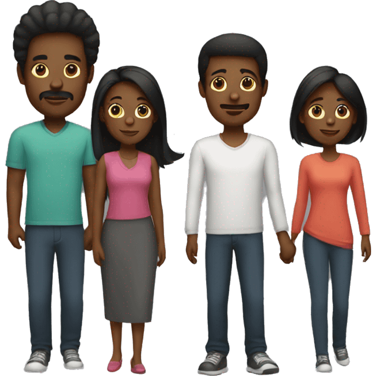 abstract black family emoji