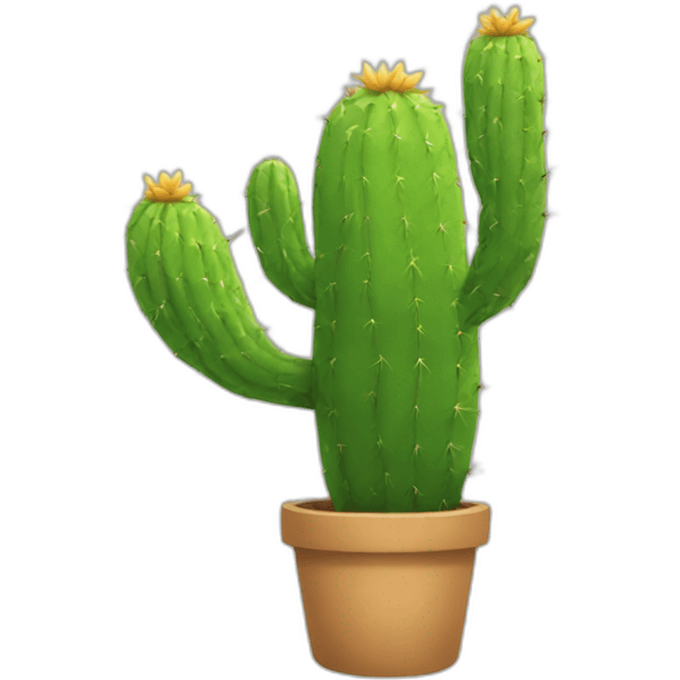 Crazy cactus emoji