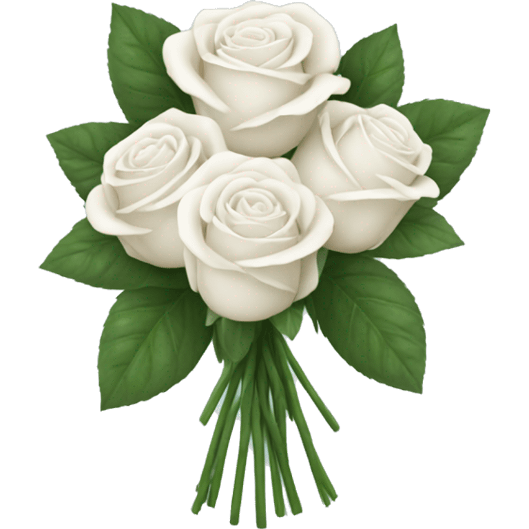 White rose flower bouquet emoji