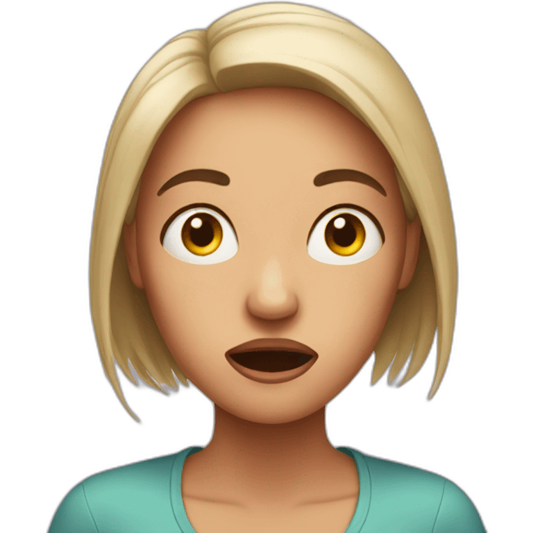 Women looking scared emoji