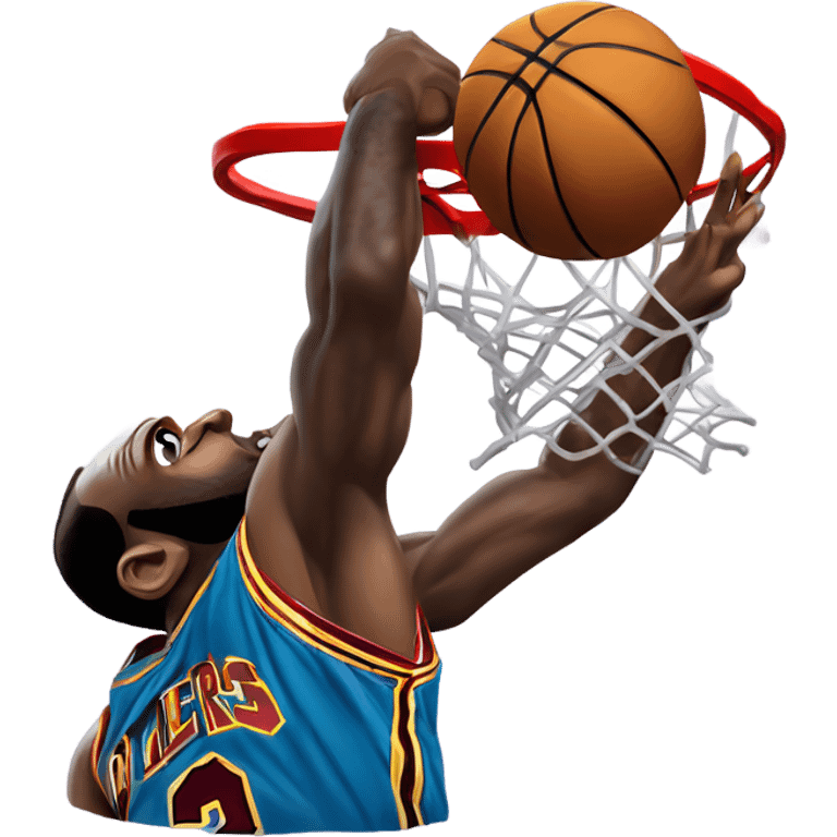 lebron james dunking on michael jordan emoji