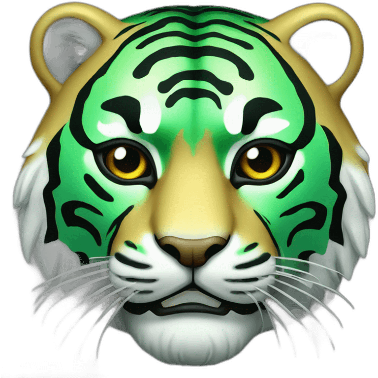 emerald tiger Japanese mask emoji