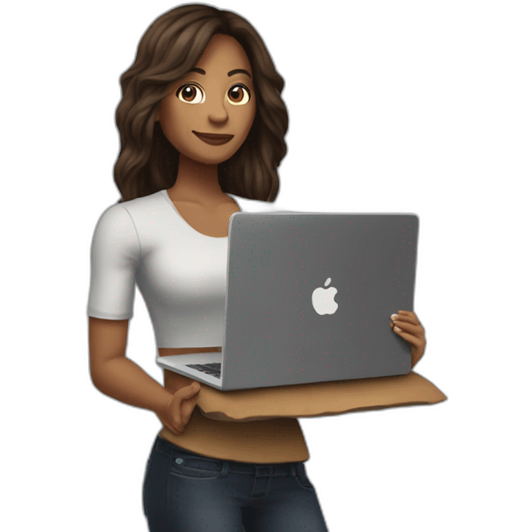 Dawne johnson the rock holding laptop emoji