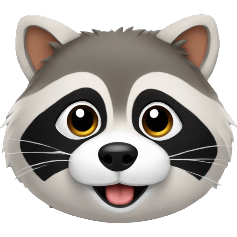 Raccoon spitz emoji