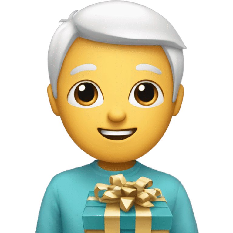 person with gift emoji