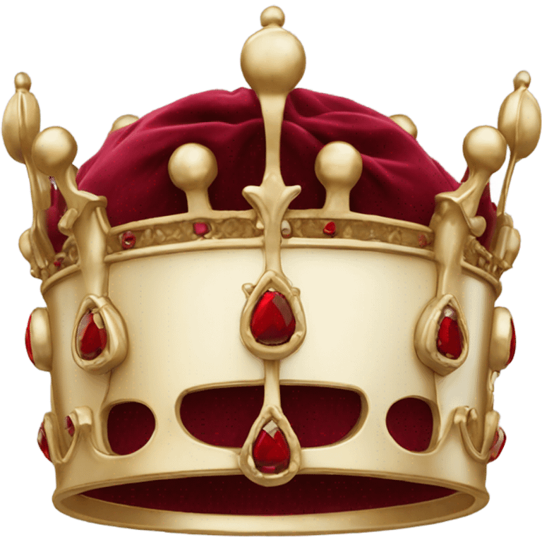 Tudor crown gold and red  emoji