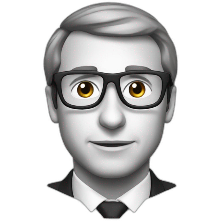 Macron avec un dégradé à blanc emoji