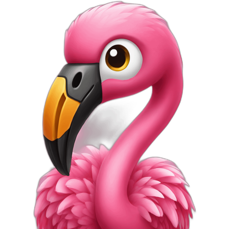 flamingo in halloween costume emoji