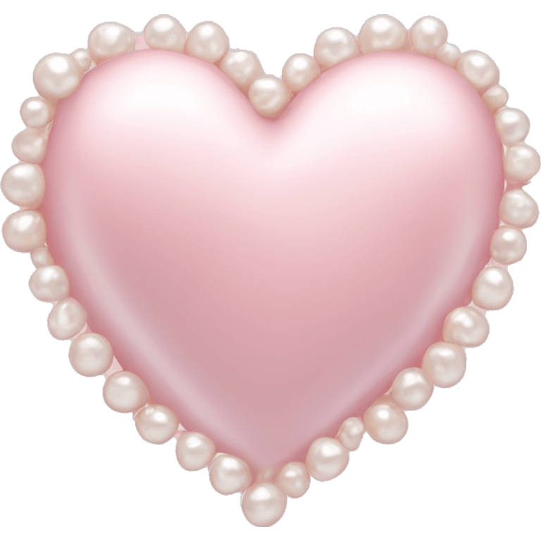 pearl light pink heart emoji