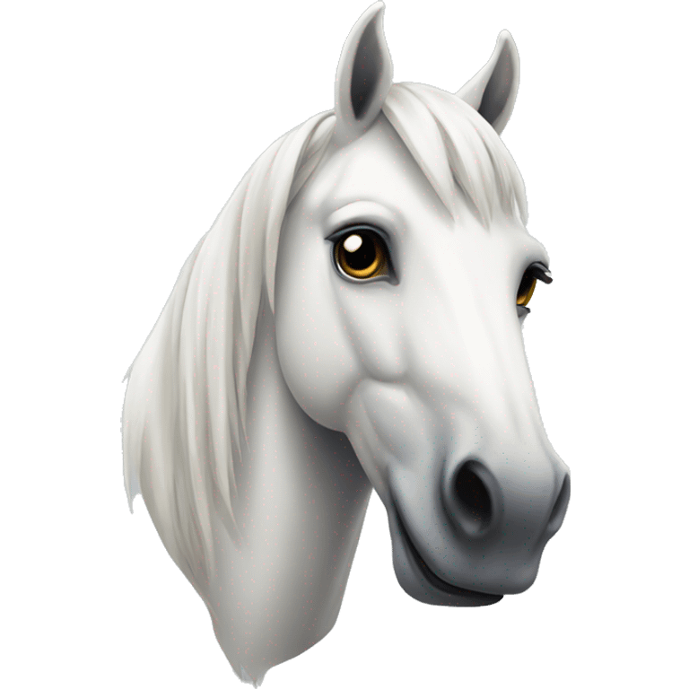 white horse head emoji