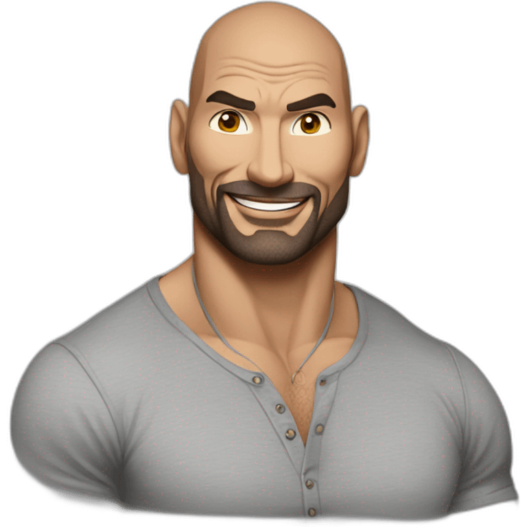 actor dave bautista cartoon wearing henley  emoji