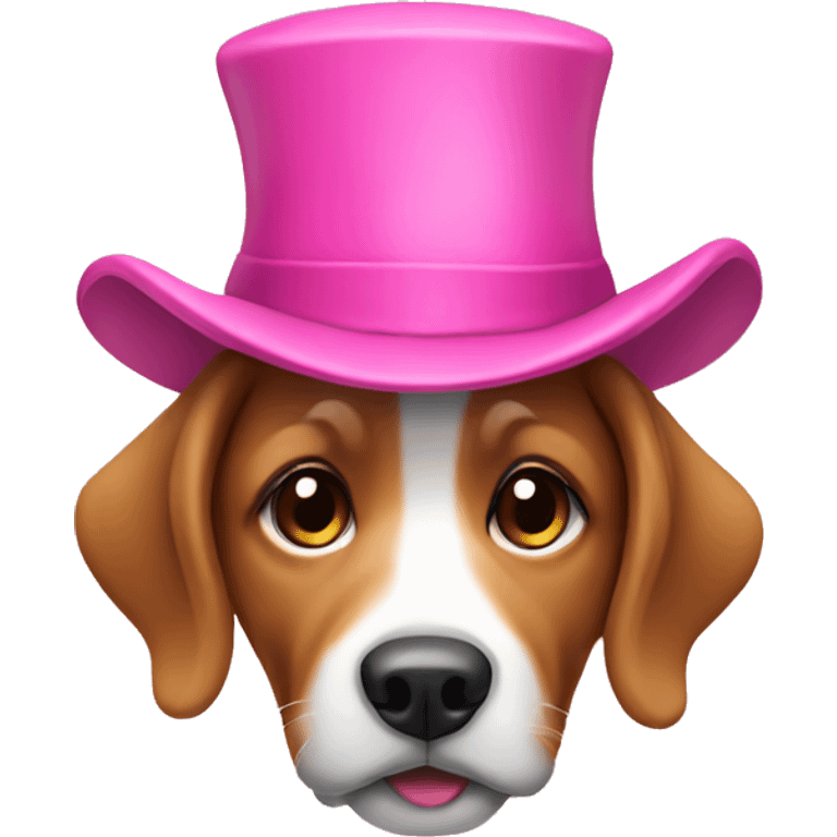 Dog with a pink hat emoji