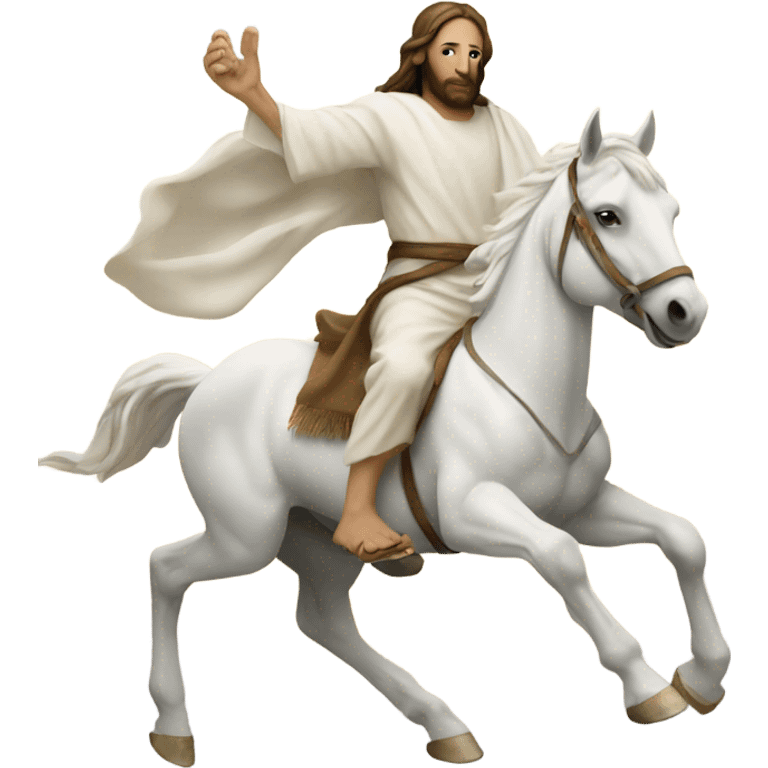 Jesus riding white horse  emoji