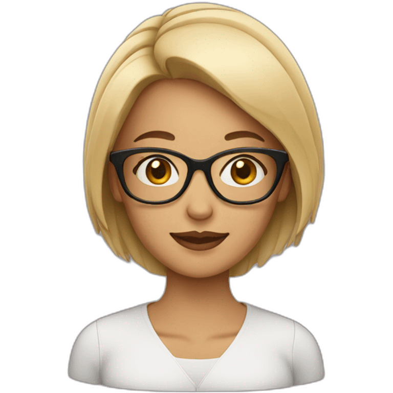 woman with glasses emoji