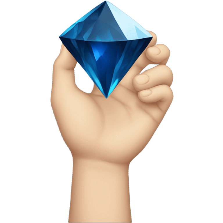 dark blue diamond in hand emoji