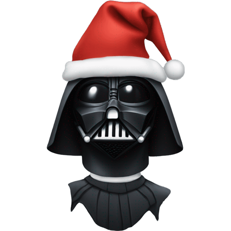 Darth Vader wearing Santa hat emoji