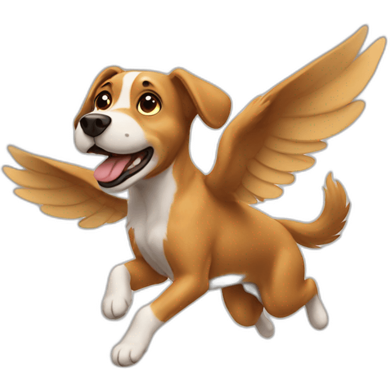 dog flying emoji