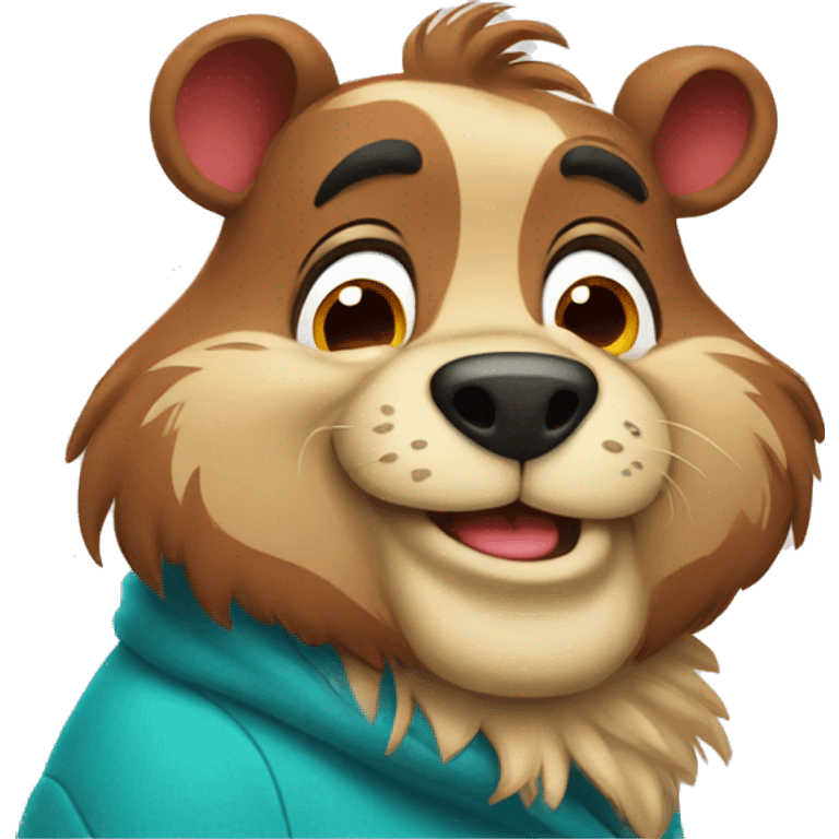 colorful cartoon animal character Disney style emoji