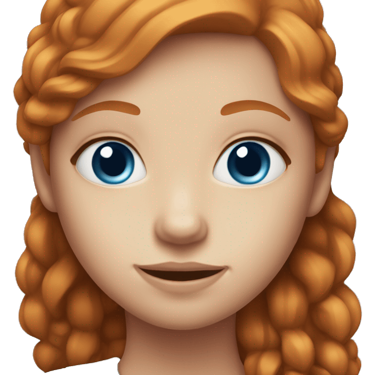 Ginger girl with blue eyes emoji